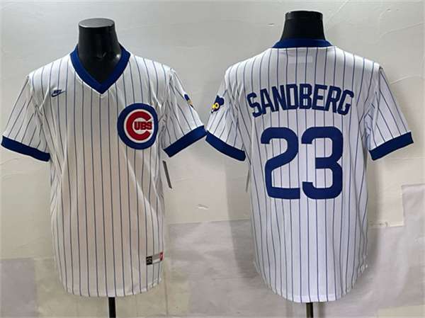 Ryne Sandberg Chicago Cubs white Throwback jersey