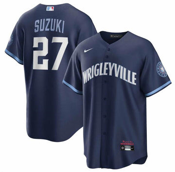 Seiya Suzuki Chicago Cubs navy City Connect jersey