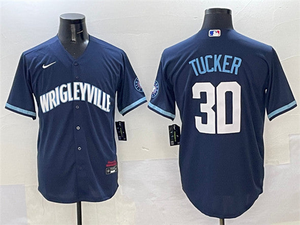 Kyle Tucker Chicago Cubs navy City Connect jersey