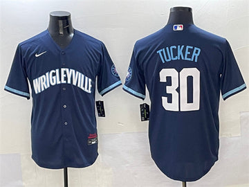 Kyle Tucker Chicago Cubs navy City Connect jersey