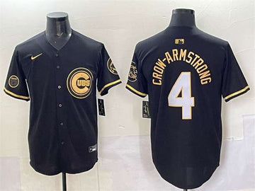Pete Crow-Armstrong Chicago Cubs black-gold jersey