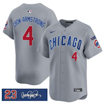 Pete Crow-Armstrong Chicago Cubs gray jersey