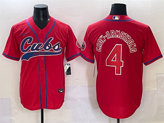 Pete Crow-Armstrong Chicago Cubs red jersey