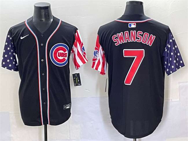 Dansby Swanson Chicago Cubs black Vapor jersey