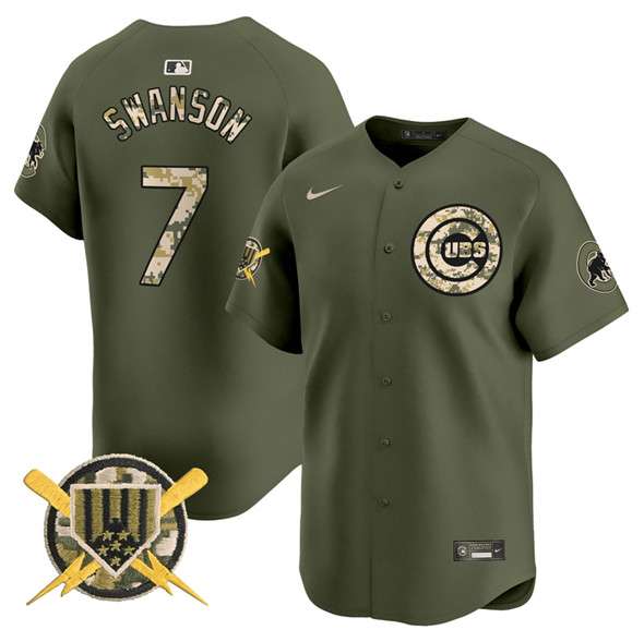 Dansby Swanson Chicago Cubs green jersey