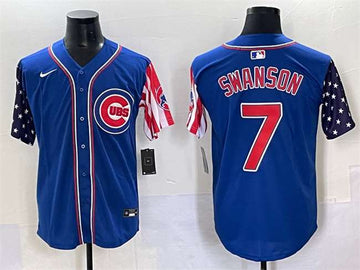 Dansby Swanson Chicago Cubs royal Vapor jersey
