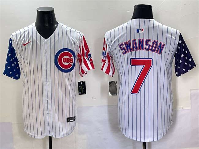 Dansby Swanson Chicago Cubs white Vapor jersey