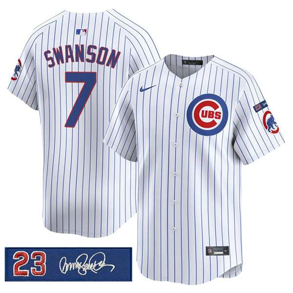 Dansby Swanson Chicago Cubs white jersey