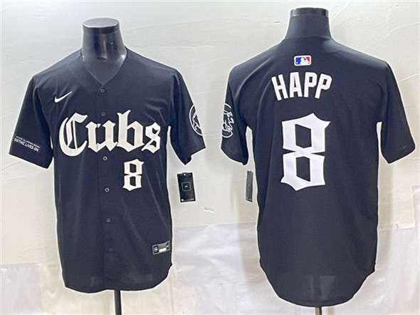 Ian Happ Chicago Cubs black Vapor jersey