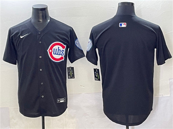 Custom Chicago Cubs black jersey