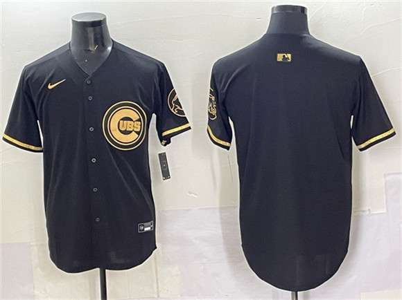 Custom Chicago Cubs black-gold jersey