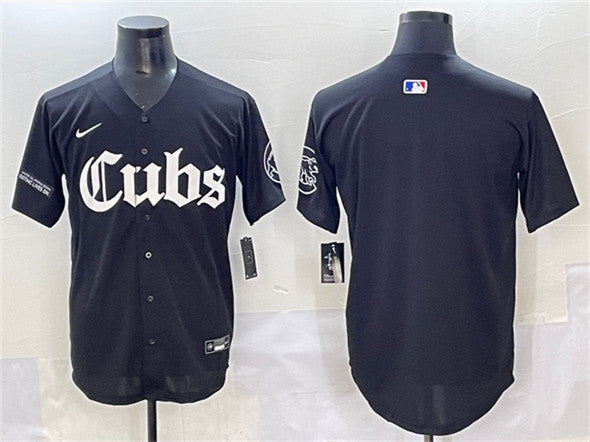 Custom Chicago Cubs black jersey