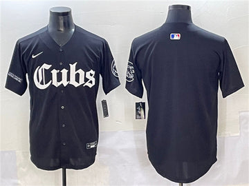 Custom Chicago Cubs black jersey