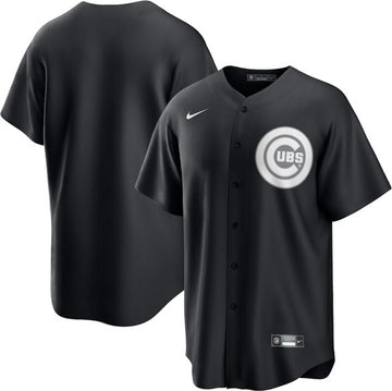 Custom Chicago Cubs black Lights Out jersey