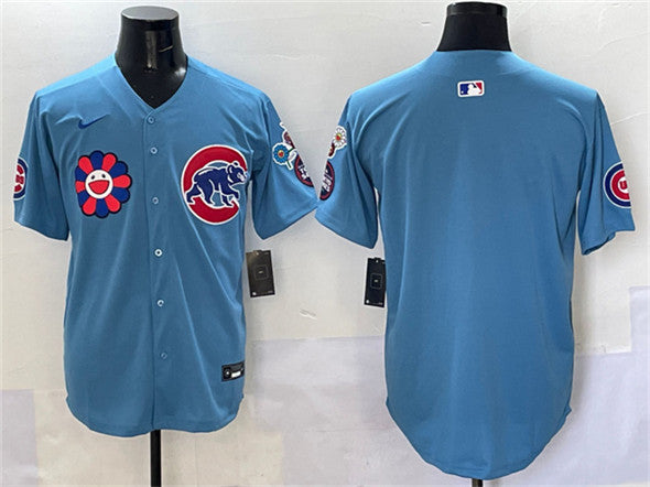 Custom Chicago Cubs blue Alternate jersey