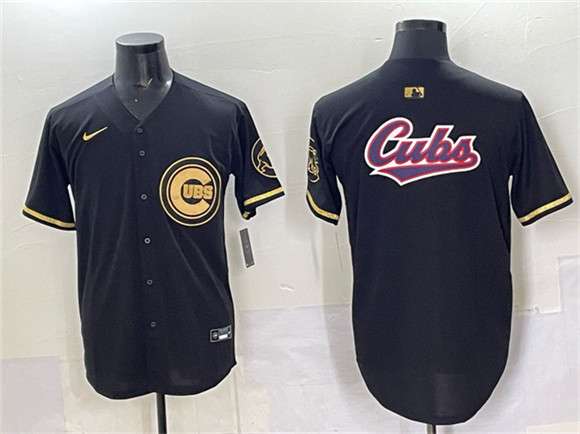 Team Big Logo Chicago Cubs black-gold jersey
