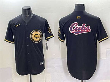 Team Big Logo Chicago Cubs black-gold jersey