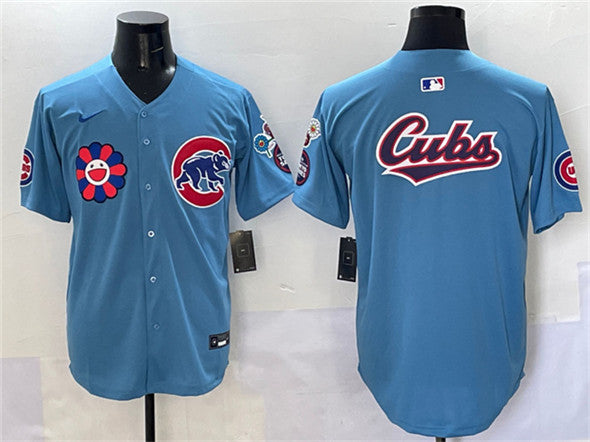 Team Big Logo Chicago Cubs blue Alternate jersey