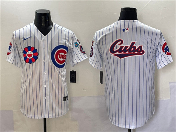 Team Big Logo Chicago Cubs white jersey