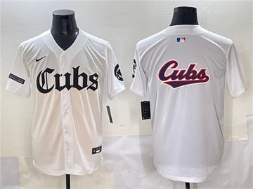 Team Big Logo Chicago Cubs white jersey
