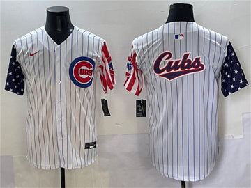 Team Big Logo Chicago Cubs white jersey