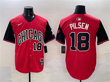 Pilsen Chicago White Sox red-black City Connect jersey