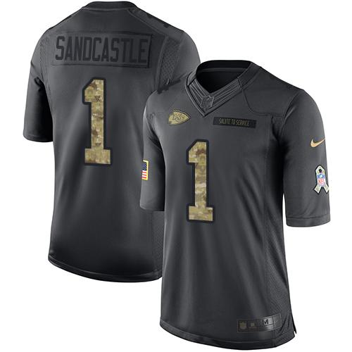 Leon Sandcastle Kansas City Chiefs black Salute To Service jersey