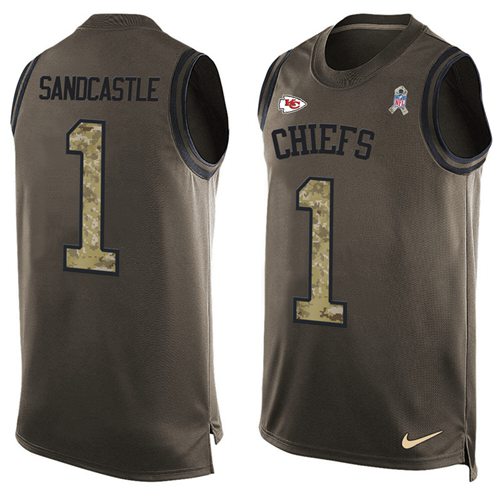Leon Sandcastle Kansas City Chiefs green Salute To Service jersey