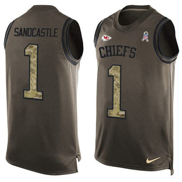 Leon Sandcastle Kansas City Chiefs green Salute To Service jersey
