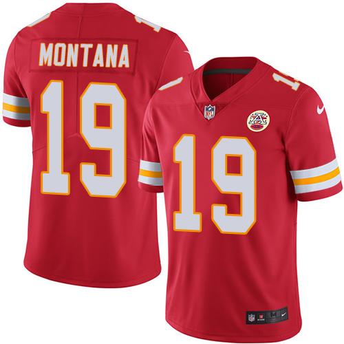 Joe Montana Kansas City Chiefs red jersey