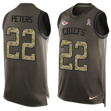 Marcus Peters Kansas City Chiefs green Salute To Service jersey