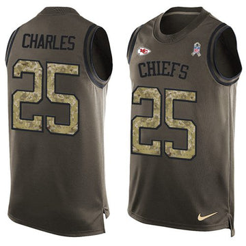 Jamaal Charles Kansas City Chiefs green Salute To Service jersey