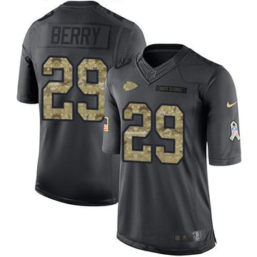 Eric Berry Kansas City Chiefs black Salute To Service jersey