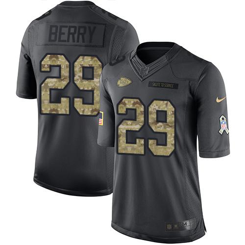 Eric Berry Kansas City Chiefs black Salute To Service jersey
