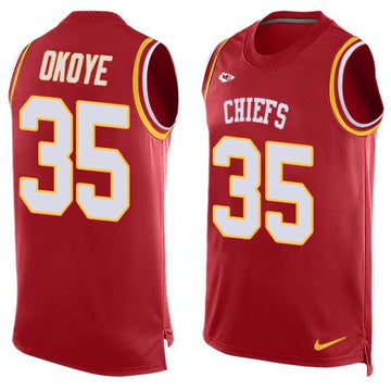 Christian Okoye Kansas City Chiefs red jersey