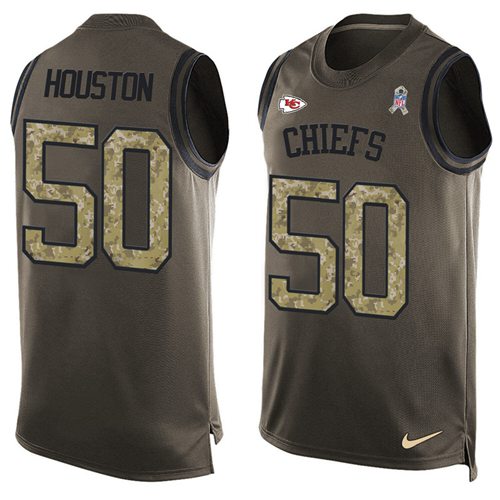 Justin Houston Kansas City Chiefs green Salute To Service jersey
