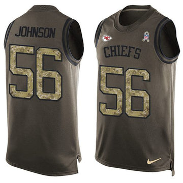 Derrick Johnson Kansas City Chiefs green Salute To Service jersey