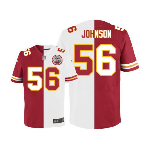 Derrick Johnson Kansas City Chiefs red-white Elite jersey
