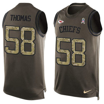 Derrick Thomas Kansas City Chiefs green Salute To Service jersey