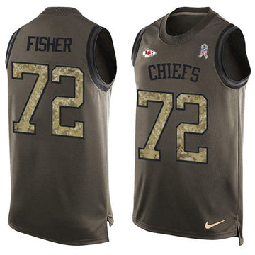 Eric Fisher Kansas City Chiefs green Salute To Service jersey