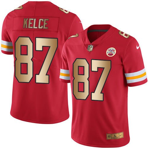 Travis Kelce Kansas City Chiefs red jersey