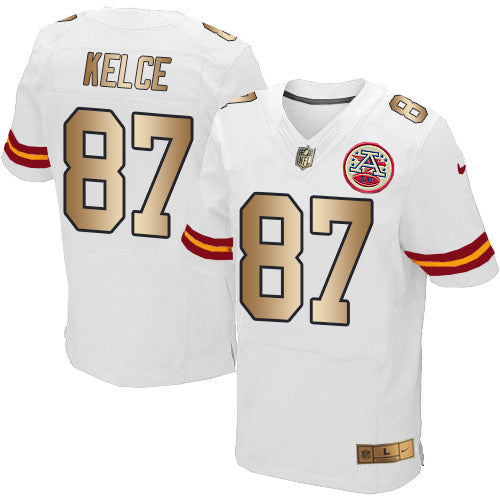 Travis Kelce Kansas City Chiefs white Elite jersey