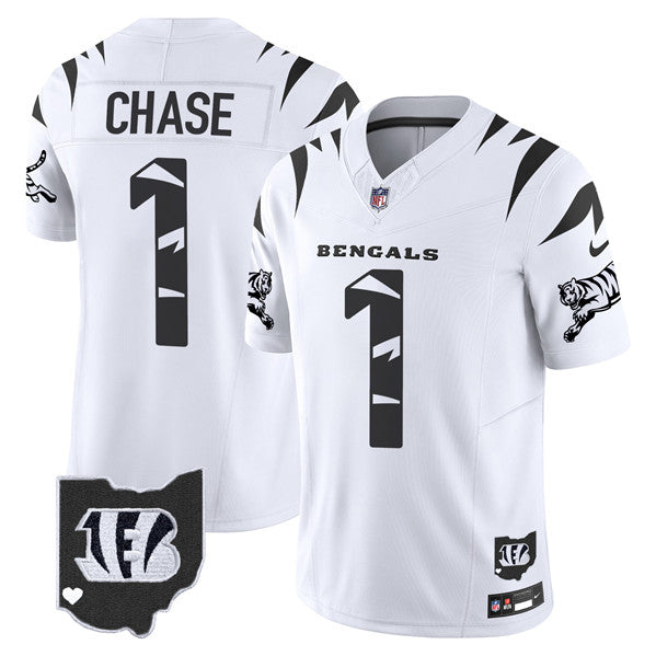 Ja'Marr Chase Cincinnati Bengals white jersey