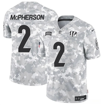Evan McPherson Arctic Cincinnati Bengals camo Salute To Service jersey