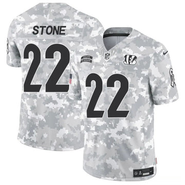 Geno Stone Arctic Cincinnati Bengals camo Salute To Service jersey