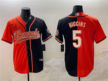 Tee Higgins Cincinnati Bengals orange-black Split jersey