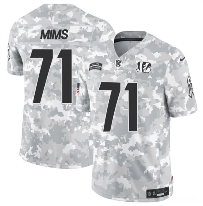 Amarius Mims Arctic Cincinnati Bengals camo Salute To Service jersey