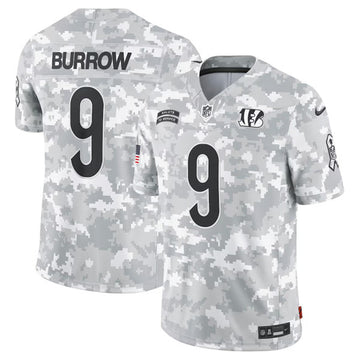 Joe Burrow Arctic Cincinnati Bengals camo Salute To Service jersey