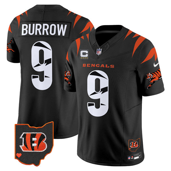 Joe Burrow Cincinnati Bengals black jersey
