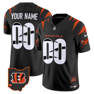 Custom Cincinnati Bengals black jersey